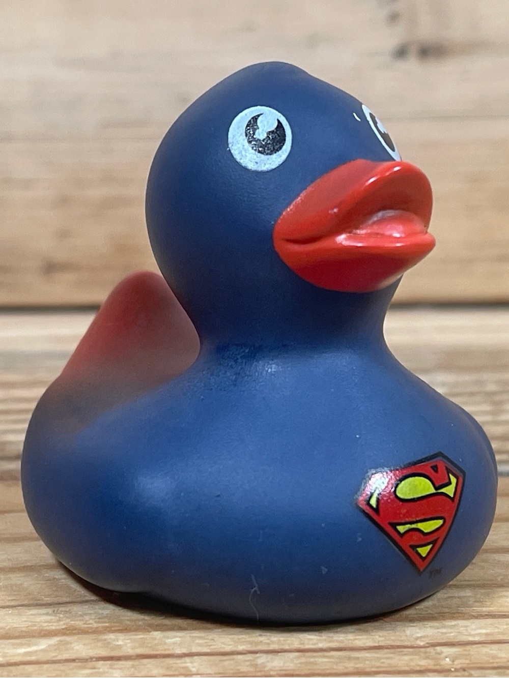 DC Comics Superman Blue Rubber Ducky Bath Tub Squirter 3” Water Pool Duck Figure
